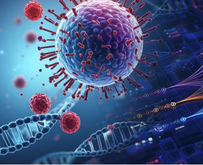 artist's rendering of a virus